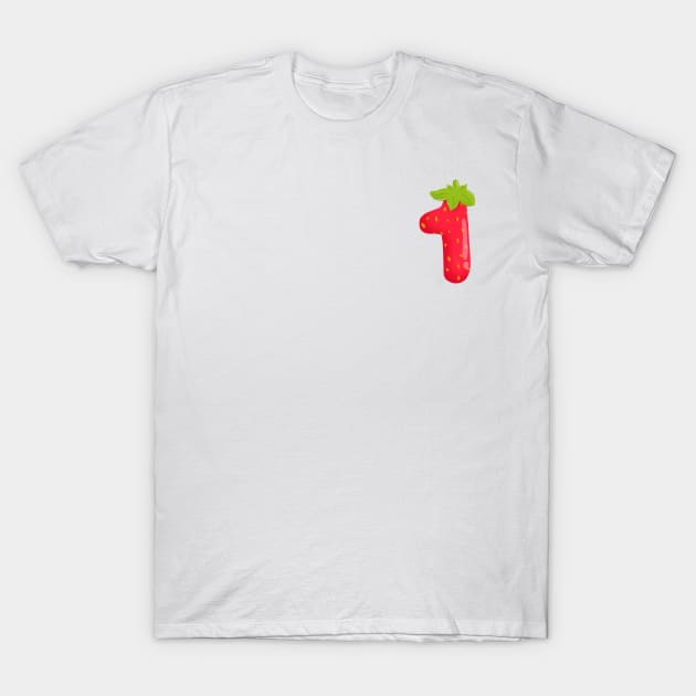 Number 1 Strawberry T-Shirt by ijoyly